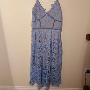 Blue Lace Detailed Dress!